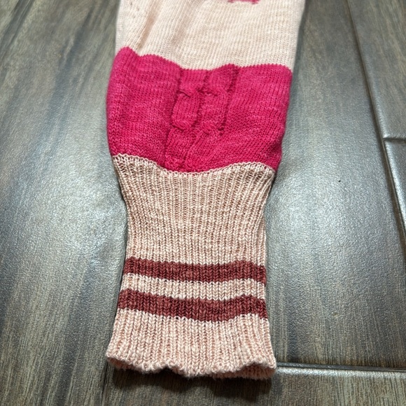 NWOT Unbranded Pink Striped Viscose Sweater L - Picture 7 of 11